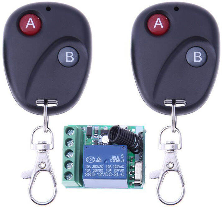 รีโมท 2 ลูก ควบคุมประตู Remote Control for Access Control ใช้ไฟ 12V