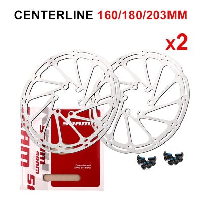 2PC fit SRAM Bike Rotor Bicycle Disc Brake Rotor 160mm 180mm 203mm Centerline Hydraulic Brakes Rotors High Strength Mtb Rotors