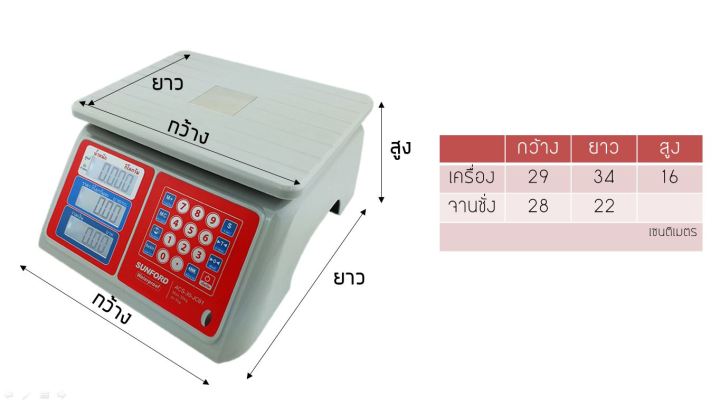 เครื่องชั่งน้ำหนักและคำนวณราคา-sunford-acs-30-jc81-ชนิดกันน้ำ100-คำนวณค่าสินค้า-คำนวณเงินรับ-เงินทอน-โดยอัตโนมัติ-30-กิโลกรัม-สินค้าขายดี-ซันฟอร์ด-เครื่องชั่งดิจิตอล-เครื่องชั่งคำนวณเงิน-เครื่องชั่ง-เ