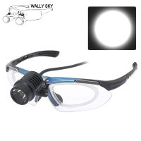 Lux LED Dental Headlight 3W Dentist Surgical Head Lamp White Light Adjustable Brightness with Eyeglasses Black