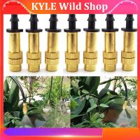 KYLE Wild Shop 10pcs 4/7 Tube Copper Spray Nozzle Fogger Watering Irrigation Misting Cooling Brass Sprinkler for Gardening System