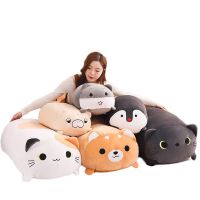 60ซม. 90ซม. แมวน่ารัก Shiba Inu Totoro Plush ของเล่นขนาดใหญ่ของเล่นตุ๊กตาสัตว์ตุ๊กตานุ่มตุ๊กตาแมวสีดำหมอนเด็กของเล่นวันเกิด Gift