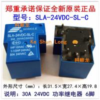 Sla-24vdc-Sl-C Songle ใหม่100% พิน5พิน6พิน30a25 0vac/ รีเลย์ไฟ24vdc 30vdc