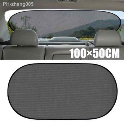 100x50cm Universal Car Rear Window Mesh Sunshade Sun Shield UV Protection Cover Car Rear Window Sunshade Interior Decoration