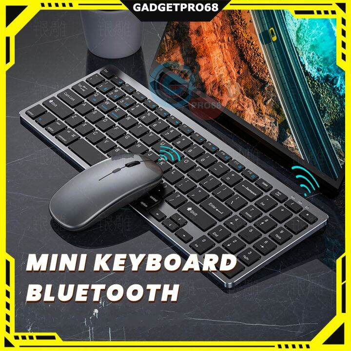 KB001 Silent Slim USB Bluetooth Wireless Laptop Keyboard Flat Small PC