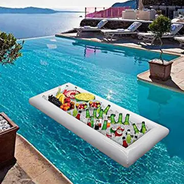 Cheap Summer Party Floating Pool Tray Bucket Cup Holder Pool Float Beer  Fruit Drinking Cooling Floating Tray Pool Pool Accessories