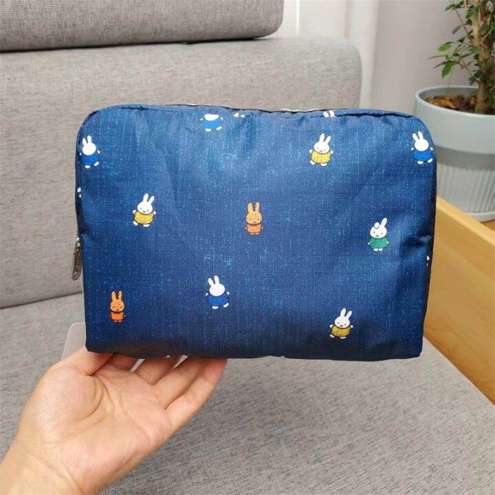 lesportsac-miffy-rabbit-joint-กันน้ำกระเป๋าสี่เหลี่ยมเล็กความจุขนาดใหญ่ที่เก็บเครื่องสำอางเปลี่ยนคลัทช์-7121