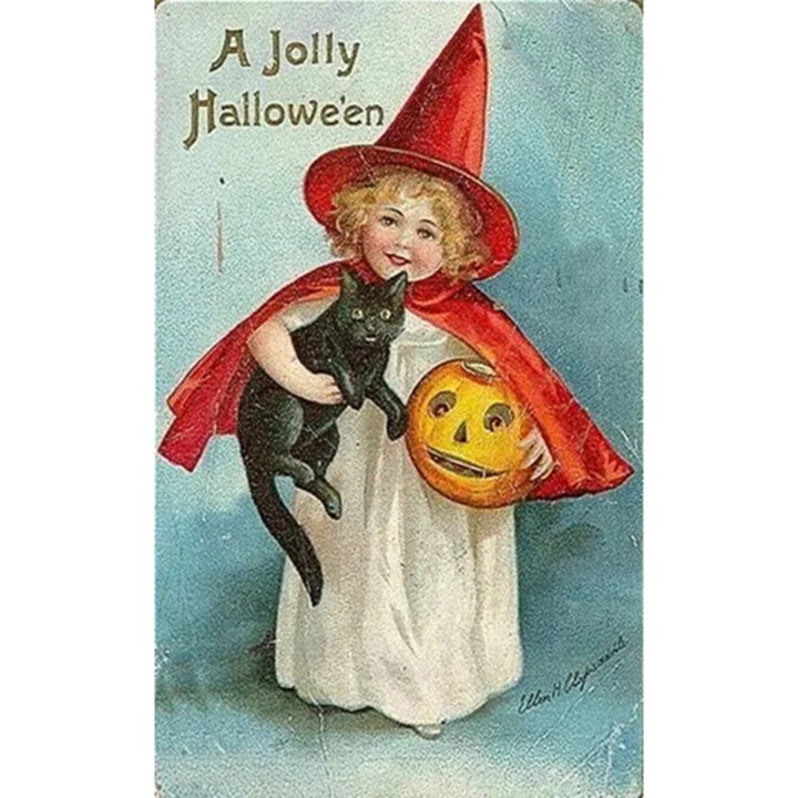 vintage-halloween-theme-postcard-adorable-exquisite-craftsmanship-postcard-gifts-for-family-friends-neighbors