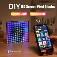 Smart LED Matrix Pixel Panel Lamp USB Text Car Sign Display Window APP Control Graffiti Screen Panel for Home Room Desktop Lamps