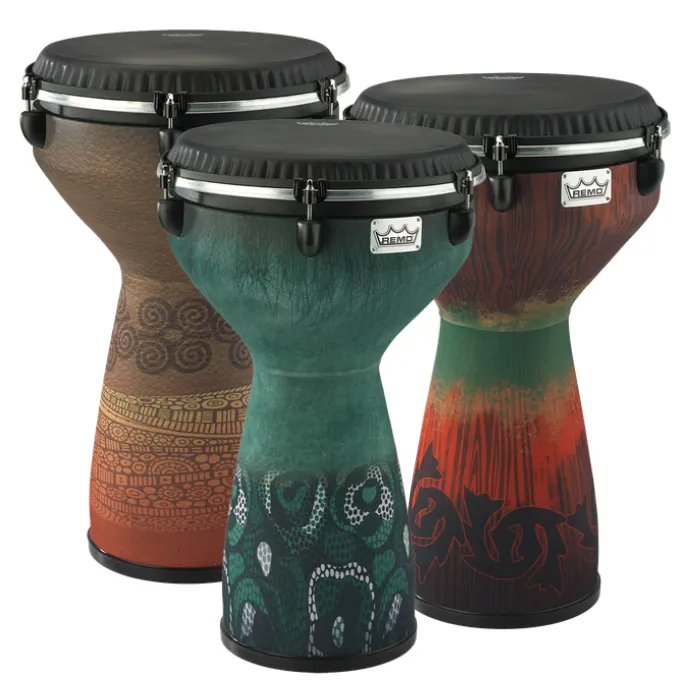 724ROCKS REMO drum REMO Flareout Djembe Drum Everglade Green 13