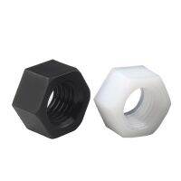 Hitam/putih nilon plastik Hex Nut M2M2.5M3M4M5M6M8M10-M20