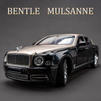 รถของเล่นโมเดลรถยนต์โมเดลรถเหล็กทำจากอัลลอยด์ของ Mulsanne ของขวัญสำหรับเด็กเก็บอุปกรณ์โมเดลรถยนต์เสียงและแสงจำลอง