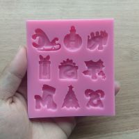 Christmas letter Silicone Fondant tool Mould Cake Decorating Chocolate Mold Cupcake SQ1897 Bread Cake  Cookie Accessories
