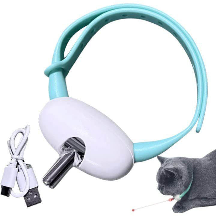 Cat Smart Amusing Collar Usb Rechargeable Wearable Automatic Interactive Toys With Led Lights