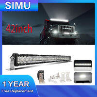 1pc 42inch 12D High-power 3 แถว LED light bar off-road 12V 390W รวม beam 4x4 work light bar, เหมาะสำหรับรถบรรทุก ATV SUV เรือ