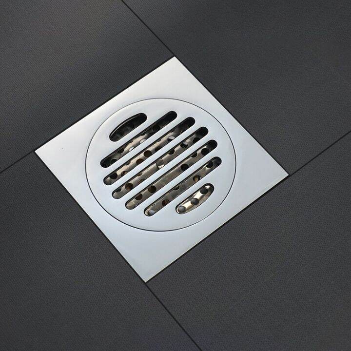 brass-shower-drain-black-gold-bathroom-square-floor-drainer-trap-waste-grate-round-cover-anti-odor-hair-strainer-floor-drain-by-hs2023