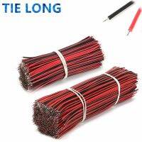 50Pcs/lot Red Black Abreast Line 26AWG 100mm 150MM length LED Line Connecting Tin Plating Wire DIY 2P Electronic Wire Welding