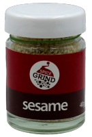 SPICEGRIND Sesame seeds, whole, glass bottle, 40 grams