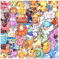 hot【DT】 10/30/50pcs Kawaii Anime Stickers Pikachu Squirtle Decals Laptop Skateboard Cartoon Kids Gifts