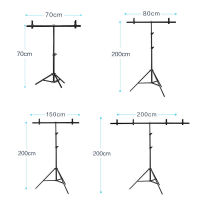 T Type Photography Background Frame White PVC Background Plate cket ID Photo Photograph Background Cloth Shooting Props escopic Rod