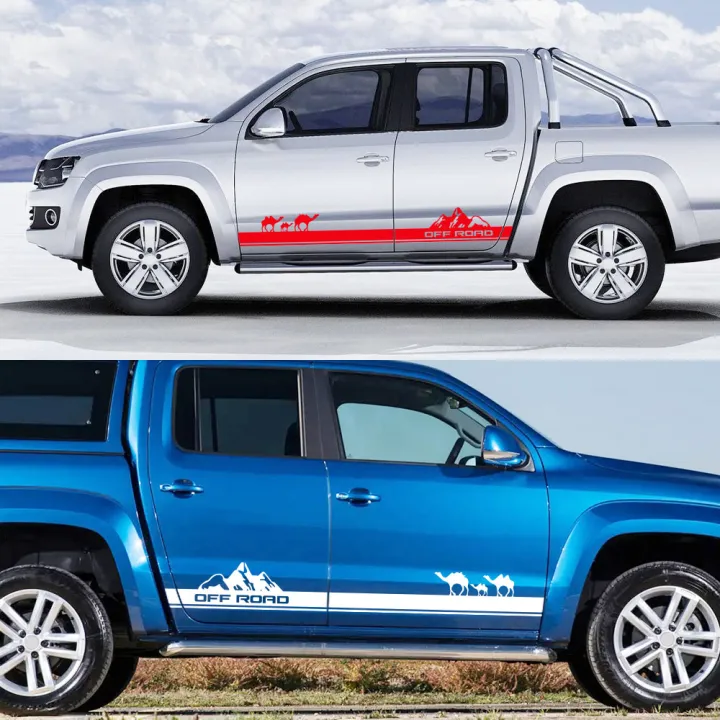 pickup-door-side-skirt-stripes-decals-for-vw-volkswagen-amarok-stickers-truck-mountain-off-road-decor-covers-auto-accessories