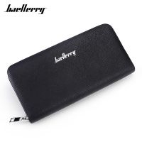 【Layor shop】 Baellerry Men Wallets Leather Men 39; S Purse Coin Pocket Casual Wallet Clutch Bag Card Holder Zipper Long Male Wallet Carteira