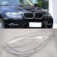 ใหม่โคมไฟเคสสำหรับ BMW X6 E71 2008-2014 Xdrive 40I 35I 50I รถยนต์กระจกหน้าฝาปิดเลนส์ฝาครอบไฟหน้าไฟเปิดปิดอัตโนมัติโป๊ะ