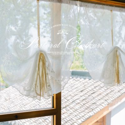 【HOT】□☈✔ living room Roman curtain semi-opaque gauze bedroom balcony non-perforated roller curtain bandage