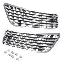 Car Front Bonnet Hood Air Vent Grille Upper Silver for Mercedes Benz S CLASS W221 2007-2013 2218800205 2218800305 Car Accessories Supplies