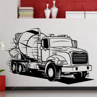 Wall Stickers Neymar Big Truck Wall Decal Semi Cement Transport Automobile Sticker Home Decoration Room Interior Vinyl 4286