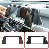 ABS Carbon Fiber for BMW X1 F48 2016-2019 Car Center Console GPS Navigation Screen Decoration Frame Cover Trim Auto Accessories