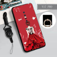 ฝามีที่ถือวงแหวนเคสสำหรับ VIVO Tputhone มีกล่องคลุมทั้งหมดเคสโทรศัพท์แบบนุ่มป้องกันการตกหล่นและเชือก