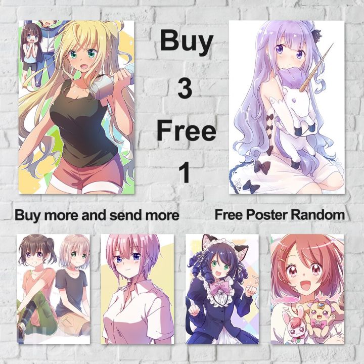 Retro Manga watak siri Poster Anime Girl Collection Wall Art untuk ...