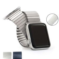 ☁✁ สายนาฬิกาแบบยืดหยุ่นสำหรับ Apple Watch Series 7 SE 6 5 4 3 2 สร้อยข้อมือ Iwatch 41mm 45mm 38 40mm 44 42mm Expansion Stainless Steel Band