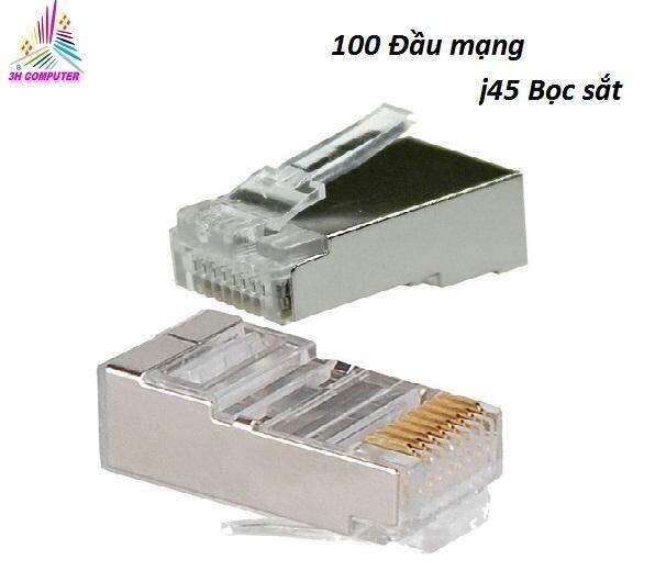 (HCM) Đầu bấm mạng RJ45 (Bịch 100 hạt mạng Sắt ) sắt chống nhiễu Đầu ...