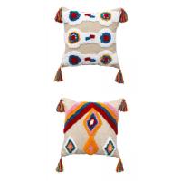 2x Throw Covers Cotton Decorative Case Tassels Cushion Cover