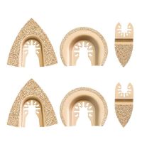 6 PCS Multitool Carbide Oscillating Saw Blades for Tile Grout Cement Mortar Concrete Oscillating Tool Blades Fit Dewalt