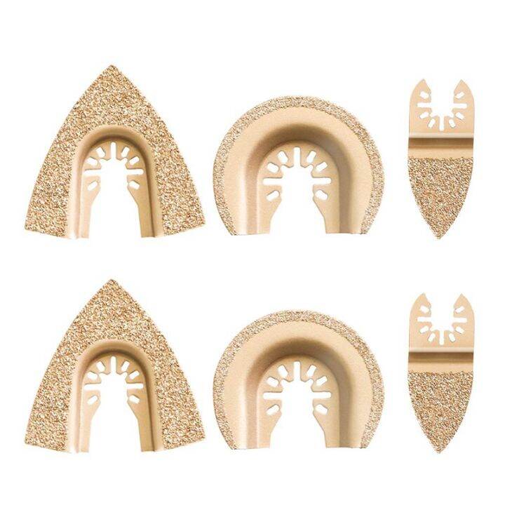6 PCS Multitool Carbide Oscillating Saw Blades for Tile Grout Cement