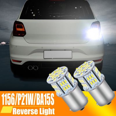 2ชิ้นโคมไฟ LED ย้อนกลับหลอดไฟ Canbus P21W สำหรับ VW Passat B5 B5.5 B6 Mk3กอล์ฟ Mk4 Mk6 Mk5 3 4 5 6โปโล6N BA15S 9N Touran