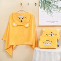 【CW】 Cartoon Baby Microfiber Cotton Hooded Beach Newborn Cape Soft Poncho Kids Bathing Infant Washcloth