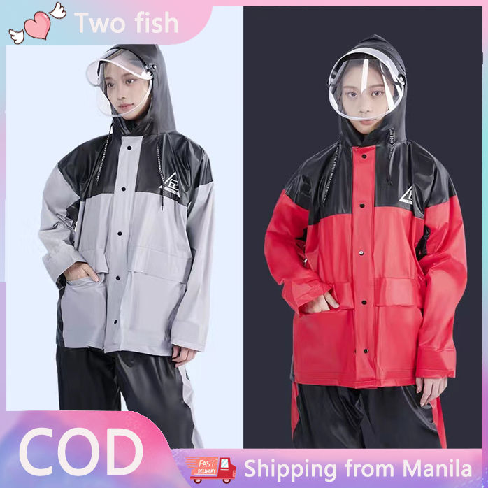 【COD】motorcycle rain gear Rainwear and raindous pants suit adult men ...