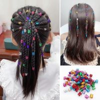 50-100pcs/bag Mixed Color Hair Braids Rings Adjustable Dreadlock Beads Tubes Hair Rings Cuff Clips Hairpins Jewelry Decorations