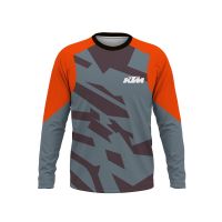 แฟชั่นฤดูใบไม้ร่วงผู้ชายเสื้อยืด KTM รถ3D โลโก้พิมพ์ลำลองแขนยาวชายเสื้อผ้า