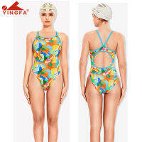 Swimsuit YINGFA 667 Swiming Comition Waterproof Chlorine Resistant PBT Material Women Swimwear