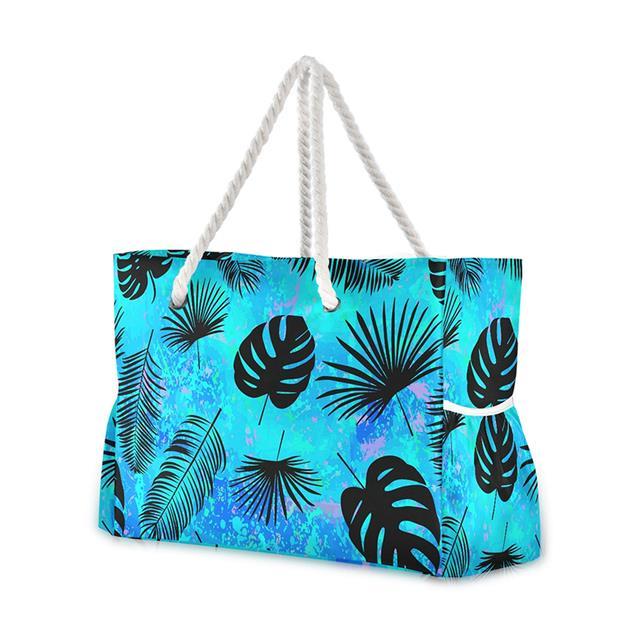 new-beach-tote-bag-fashion-women-summer-large-capacity-tropical-palm-monstera-leaves-shoulder-bag-top-handbag-shopping-bags