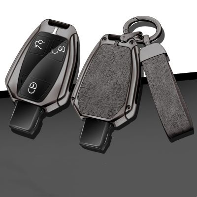 กุญแจรถอัลลอยสังกะสีปกป้องฝาครอบเคสสำหรับ Mercedes Benz BGA AMG W203 W211 W210 W124 W202 W204 W205 W212 W176 E Class