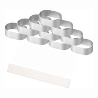 10Pcs Cheese Aluminium Alloy Oval Cheese Mold Mousse Bread Cake with 100Pcs Liner Paper Baking Tool