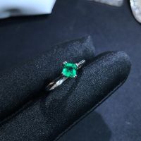 100% natural emerald ring new 925 Sterling Silver AAAAA Princess square rare precious gem