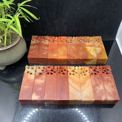 [COD] cutting calligraphy and painting seal stone Qingtian Shoushan dragon phoenix collection name