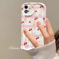 MrHaha เคสสำหรับ Huawei Nova 11 10 9 Pro Y70 Y90 7i 8 7 5T SE Mate 50 40 30 Pro P60 50 40 30เชอร์รี่ที่น่ารัก3D ฝาครอบป้องกันเนื้อนิ่ม TPU เคสโทรศัพท์ปิดขอบโค้ง